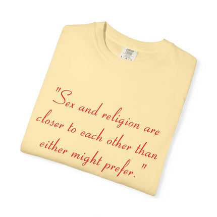Inspirational Garment-Dyed Unisex T-Shirt - Saint Thomas More Quote