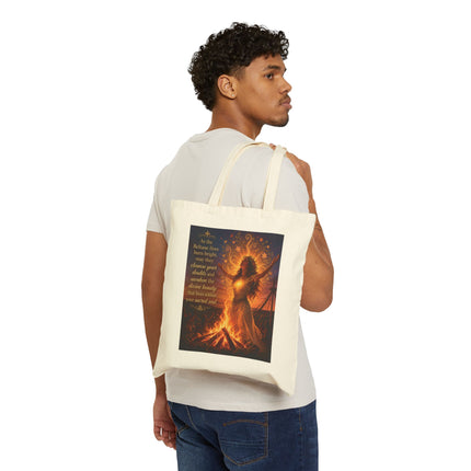 Spiritual Bonfire Tote Bag - Inspirational Canvas Tote