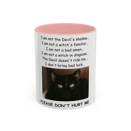 Black Cat Quote Mug – Accent Coffee Cup – 11oz Ceramic