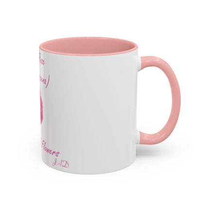 Damask Rose Accent Coffee Mug - The Queen of Flowers 11oz