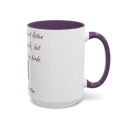 15oz Accent Ceramic Mug – Tribute to Saint Francis – Nature Lover Gift