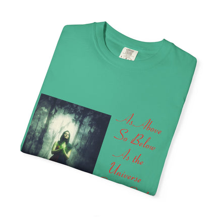 Unisex Garment-Dyed T-Shirt | As Above So Below Graphic Tee