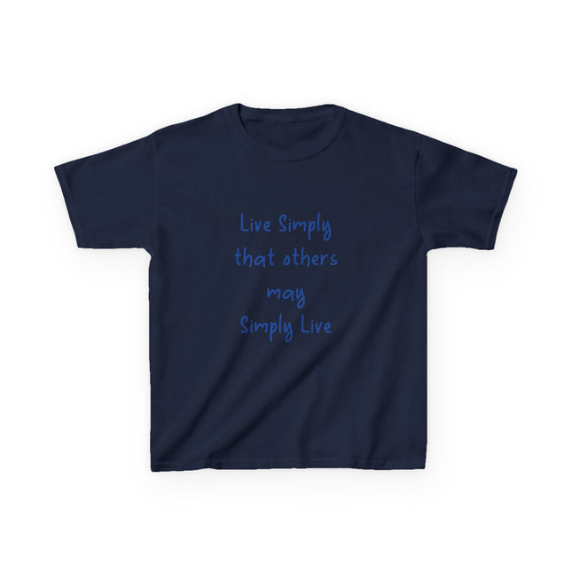 Live Simply Kids Tee – Inspirational Heavy Cotton Shirt for Youth