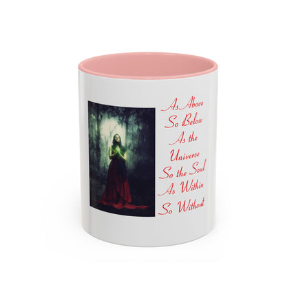 Witchy Forest Coffee Mug — 'As Above So Below' Spiritual Pagan Tea Cup (11/15oz)