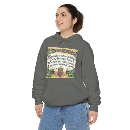 Celtic Holiday Hoodie — "Blessed be your holidays" Cozy Family Christmas Sweatshirt