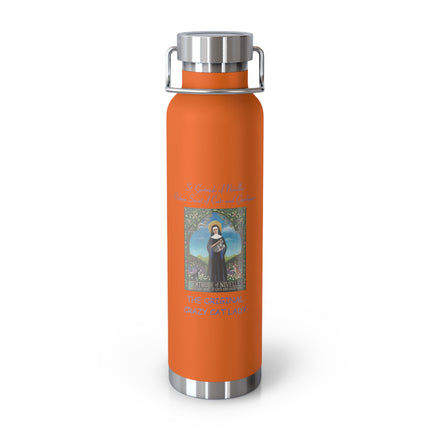 Cat Lover’s Insulated Bottle – 22oz Copper, Funny Gift