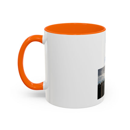 Pray for Peace Accent Coffee Mug — Inspirational Religious Prayer Mug (11/15oz)