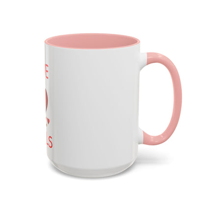 Love Heals Accent Coffee Mug — 11/15oz Heart Healing Gift