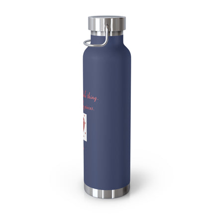 Rumi Quote Copper Vacuum Bottle — “Love is the whole thing. We are only pieces.” 22oz