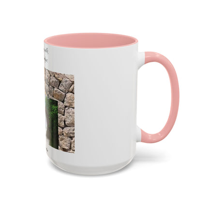 Newton Quote Accent Mug – 15oz Ceramic Cup with Stone Design