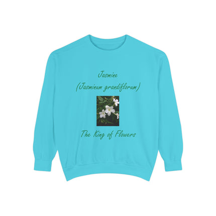 Jasmine Flower Sweatshirt - Unisex Garment-Dyed
