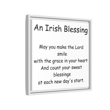 Canvas Wall Art — “An Irish Blessing” Framed Matte Print