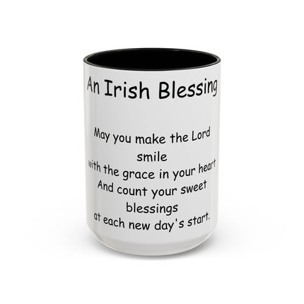 Irish Blessing Accent Mug | 15oz Ceramic Gift for Friends & Family