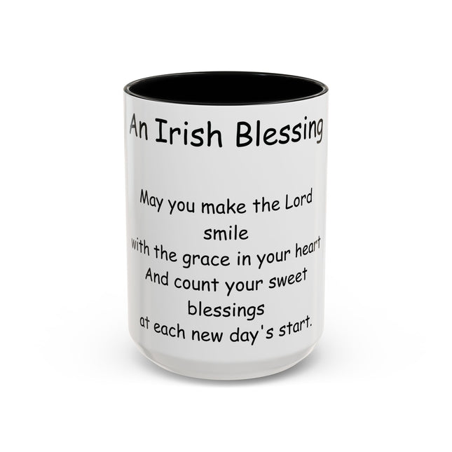 Irish Blessing Accent Mug | 15oz Ceramic Gift for Friends & Family