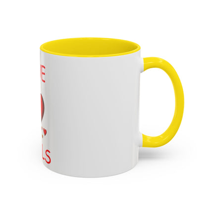 Love Heals Accent Mug – 11oz Ceramic Cup for Coffee & Kindness