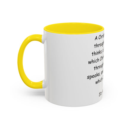 Inspirational St. Augustine Coffee Mug - Colored Accent - Perfect Gift for Christians - 11oz