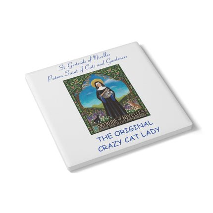 Ceramic Coaster - Crazy Cat Lady Design for Cat Lovers