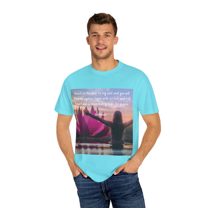 Inspirational Unisex Garment-Dyed T-shirt for Peace Lovers