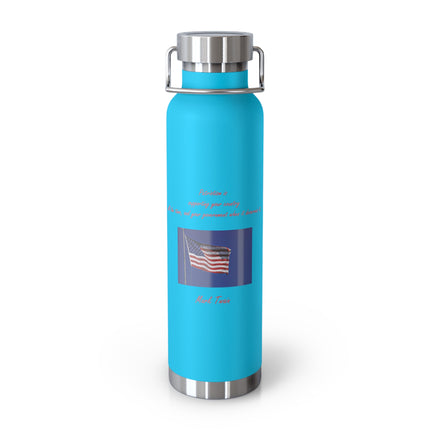 22oz Copper Vacuum Bottle — Patriotic Flag Insulated Water Flask