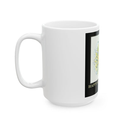 Happy Summer Solstice Ceramic Mug — Sun Spiral 11oz & 15oz