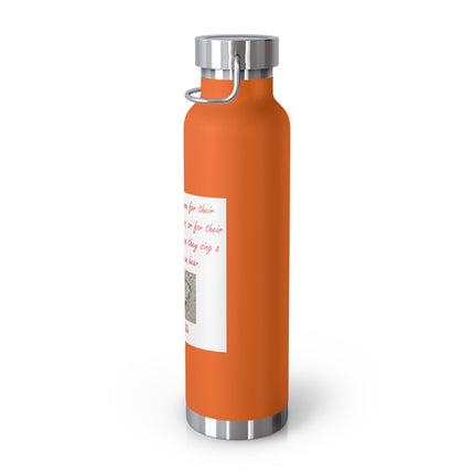 22oz Copper Insulated Bottle – Heart Design Gift Idea