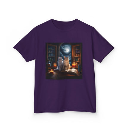 Mystical Cats Kids Tee – Heavy Cotton – Whimsical Animal Design