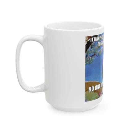 St. Gertrude Cat Mug — “No one remembers me and my cats” Ceramic Coffee Cup