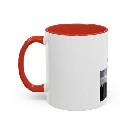 Pray for Peace Accent Coffee Mug — Inspirational Religious Prayer Mug (11/15oz)