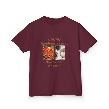 Cacao Kids Cotton Tee – “Food of the Gods” Graphic Shirt