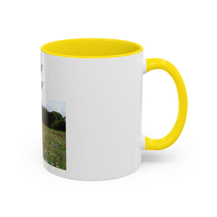 Bloom Wildly Floral Accent Coffee Mug — Inspirational Garden Photo 11/15oz