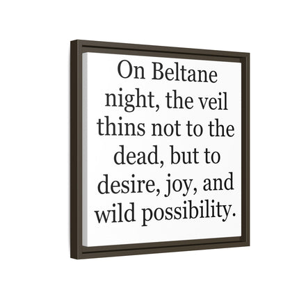 Beltane Quote Canvas Print — "On Beltane night..." Framed Wall Art