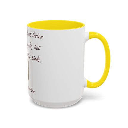 15oz Accent Ceramic Mug – Tribute to Saint Francis – Nature Lover Gift