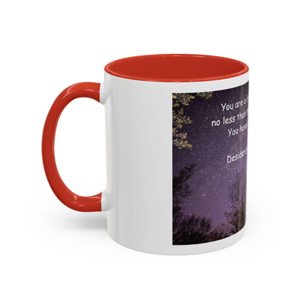 Inspirational Starry Night Coffee Mug — "You are a child of the universe" Quote