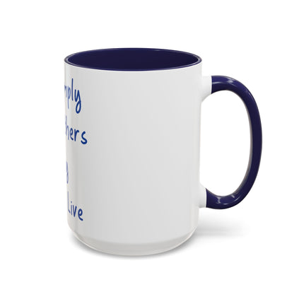 Live Simply Accent Mug – 15oz Ceramic Cup for Mindful Living