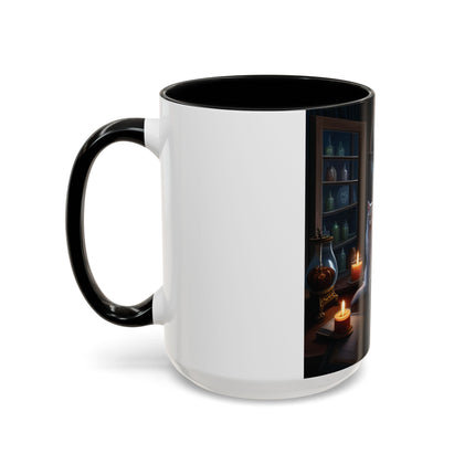 Magical Cats Accent Mug – 15oz – Cozy Gift for Cat & Book Lovers