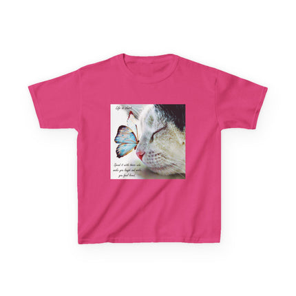Butterfly Cat Kids Tee – Cute Graphic Shirt for Nature & Joy