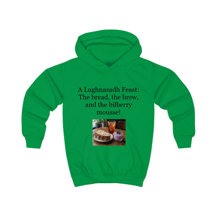 Kids Hoodie — "A Lughnasadh Feast: The bread, the brew, and the bilberry mousse!"