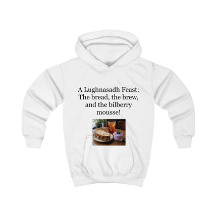 Kids Hoodie — "A Lughnasadh Feast: The bread, the brew, and the bilberry mousse!"