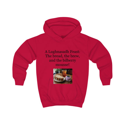 Kids Hoodie — "A Lughnasadh Feast: The bread, the brew, and the bilberry mousse!"