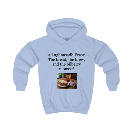 Kids Hoodie — "A Lughnasadh Feast: The bread, the brew, and the bilberry mousse!"