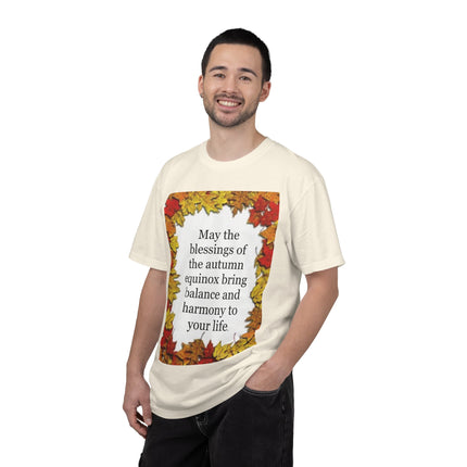 Autumn Equinox Blessings T-Shirt — Fall Leaves Balance & Harmony Tee