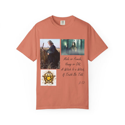 Unisex Garment-Dyed Witch T-Shirt - "A Witch Is A Witch" Design