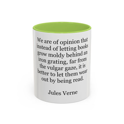 Jules Verne Quote Coffee Mug — Literary Quote Accent Mug (11/15oz)
