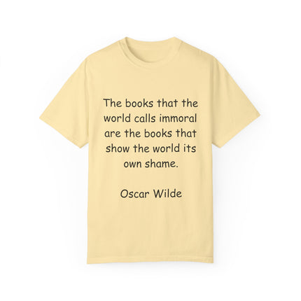 Oscar Wilde Quote Tee – “Books the World Calls Immoral” – Unisex Fit