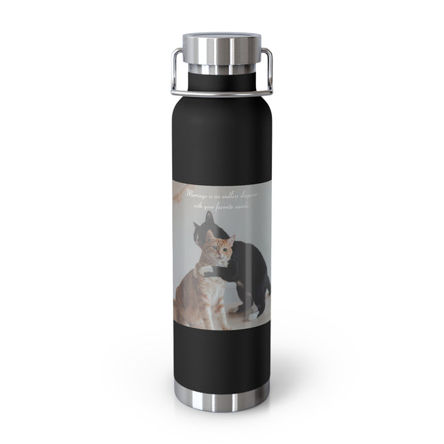 Cat Lover’s Insulated Bottle – 22oz Copper Flask About Marriage