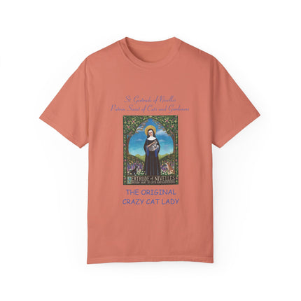 Saint Gertrude Cat Lady Tee – Unisex, Whimsical Design