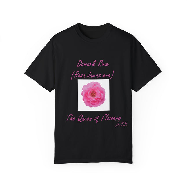Damask Rose Unisex T-shirt - The Queen of Flowers Design