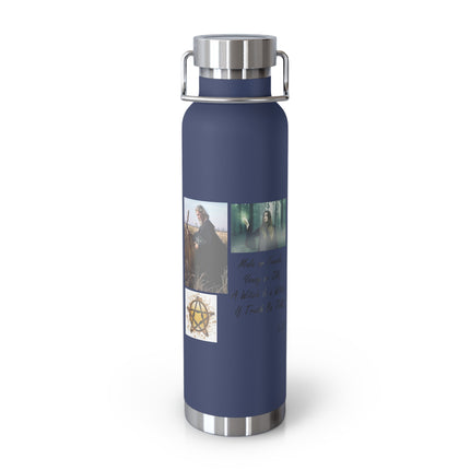 Inspirational Copper Vacuum Insulated Bottle - 22oz - Motivational Design for Adventurers