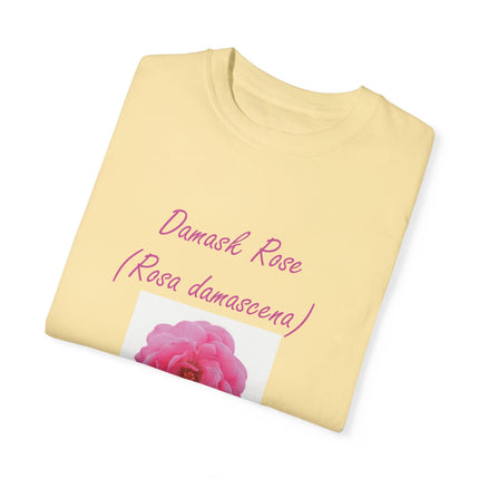 Damask Rose Unisex T-shirt - The Queen of Flowers Design
