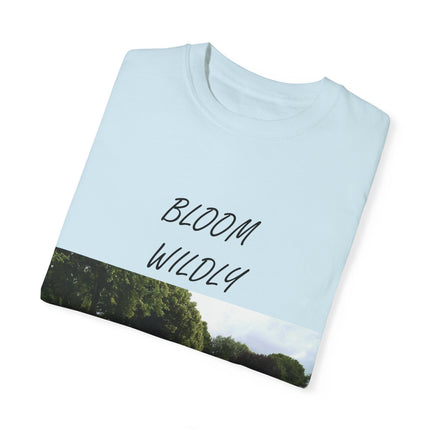 Bloom Wildly T-Shirt – Nature-Inspired Floral Tee – Unisex Garment-Dyed